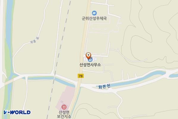 산성면사무소 화장실 위치 지도 — 대구광역시 군위군 산성면 산성가음로 668, 산성면사무소