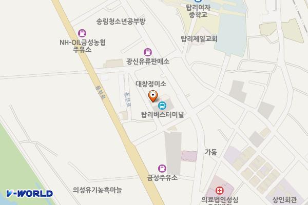 금성버스터미널 위치 지도 — 경상북도 의성군 금성면 탑리2길 7