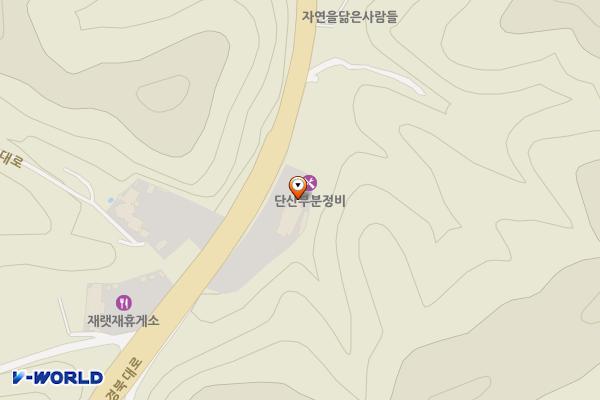 단촌휴게광장 화장실 위치 지도 — 경상북도 의성군 단촌면 경북대로 6236