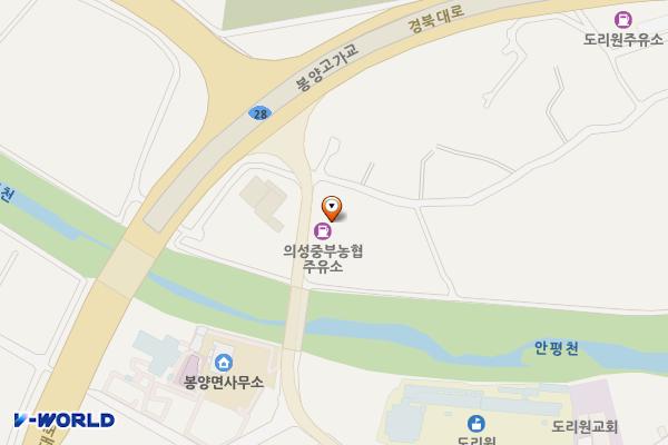 의성중부농협주유소 화장실 위치 지도 — 경상북도 의성군 봉양면 도리원3길 46