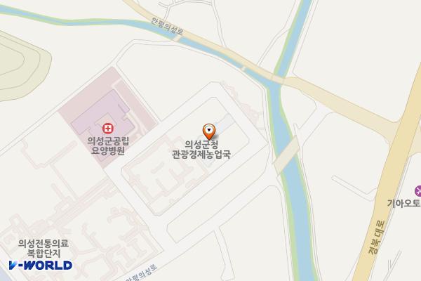 의성군청 임시청사 화장실 위치 지도 — 경상북도 의성군 의성읍 안평의성로 1122-24