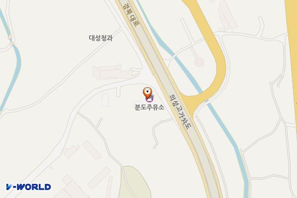 분도주유소 화장실 위치 지도 — 경상북도 의성군 봉양면 평기길 29-23