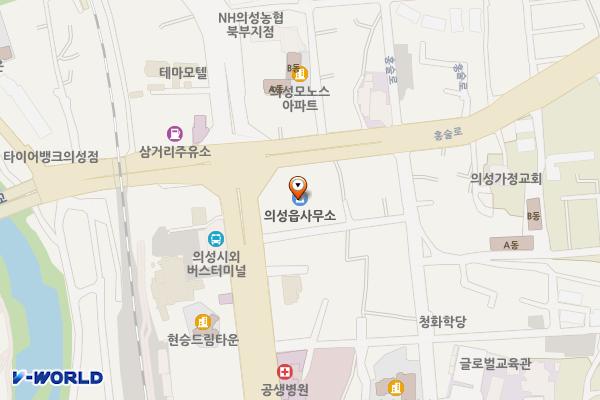 의성읍온누리터 화장실 위치 지도 — 경상북도 의성군 의성읍 홍술로 146