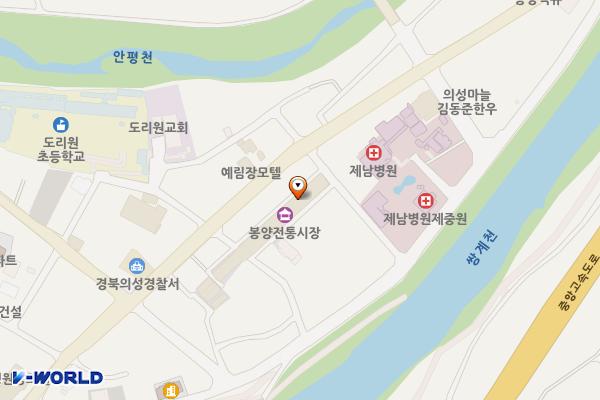 봉양전통시장 화장실 위치 지도 — 경상북도 의성군 봉양면 도리원6길 4