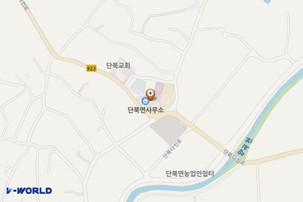 단북면사무소 화장실 위치 지도 — 경상북도 의성군 단북면 단북다인로 168