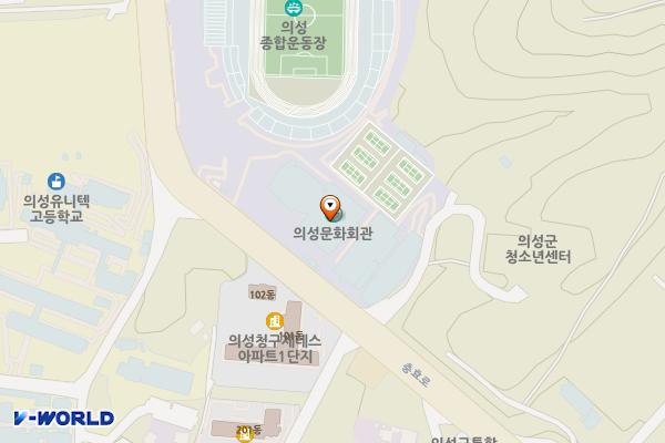 의성군종합운동장 본관화장실 위치 지도 — 경상북도 의성군 의성읍 충효로 104