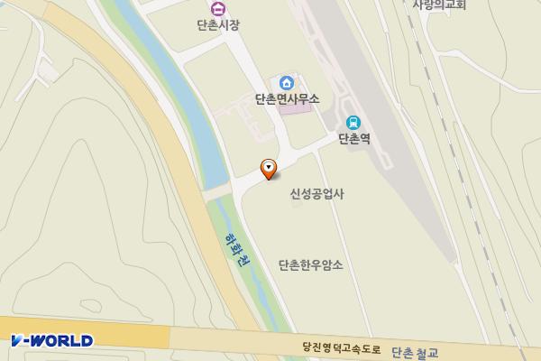 단촌고추시장 화장실 위치 지도 — 경상북도 의성군 단촌면 장터길 33