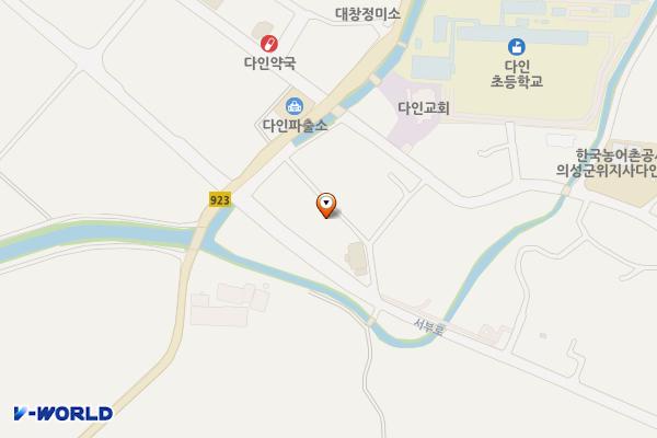 다인버스정류장 위치 지도 — 경상북도 의성군 다인면 서부로 2748