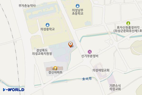 의성교육지원청 본관 2층 화장실 위치 지도 — 경상북도 의성군 의성읍 구봉길 168-7