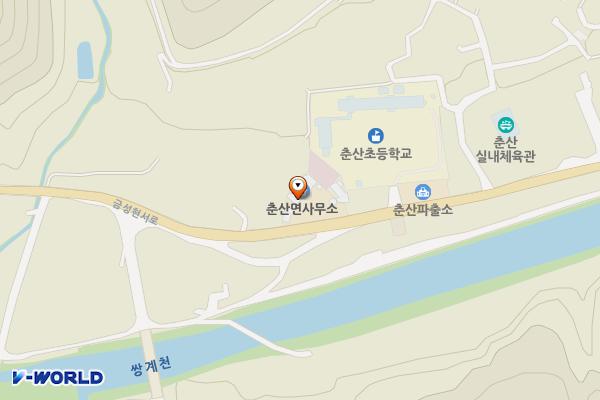 춘산면사무소 화장실 위치 지도 — 경상북도 의성군 춘산면 금성현서로 1481