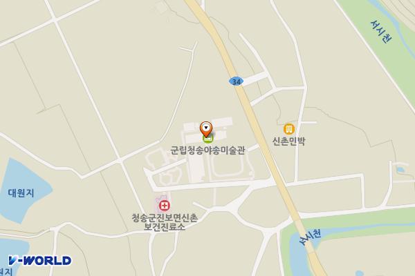 군립청송야송미술관 위치 지도 — 경상북도 청송군 진보면 경동로 5162, 청송야송미술관