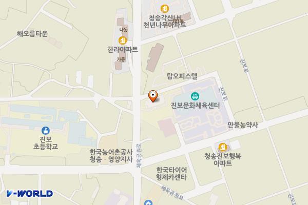 진보공공도서관 위치 지도 — 경상북도 청송군 진보면 진보로 183-15, 청송군립진보공공도서관