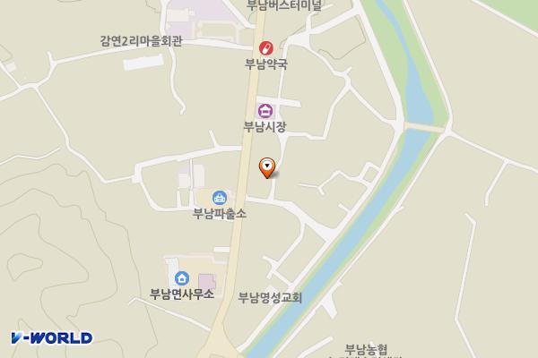 부남면시장주차장(마을회관옆) 위치 지도 — 경상북도 청송군 부남면 대전안길 18