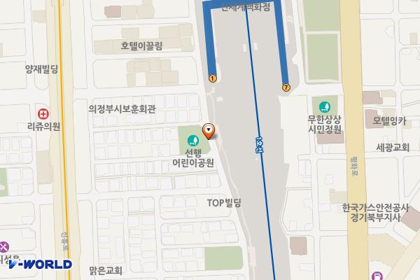 의정부(서부)역 철도변 위치 지도 — 경기도 의정부시 의정부동 704