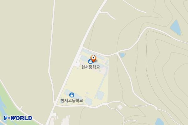 현서중고등학교(본관) 위치 지도 — 경상북도 청송군 현서면 구덕길 74, 현서중고등학교