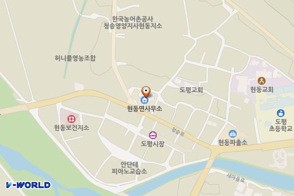 현동면사무소1 위치 지도 — 경상북도 청송군 현동면 청송로 2647, 현동면사무소