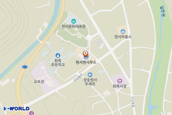 현서면사무소 위치 지도 — 경상북도 청송군 현서면 구산동로 27, 현서면사무소