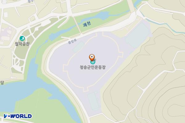 군민운동장씨름장 위치 지도 — 경상북도 청송군 청송읍 중앙로 306-39, 청송군민운동장,청송국민체육센터