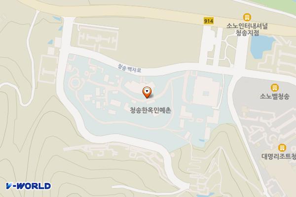 주왕산관광단지내 위치 지도 — 경상북도 청송군 주왕산면 하의리 842