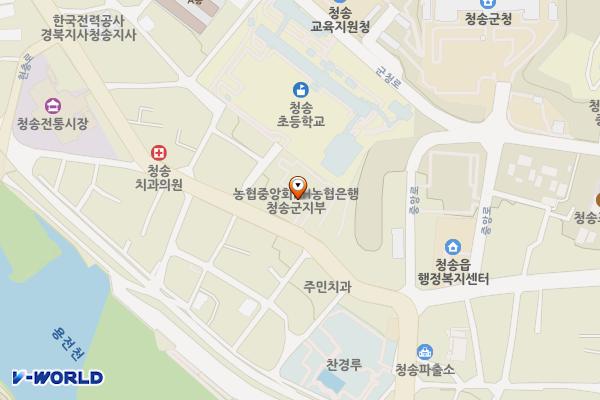 농협중앙회경상북도 청송군지부 위치 지도 — 경상북도 청송군 청송읍 중앙로 235, 농협중앙회청송군지부