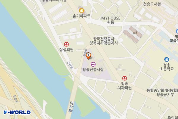 청송시장2 위치 지도 — 경상북도 청송군 청송읍 월막리 427-9
