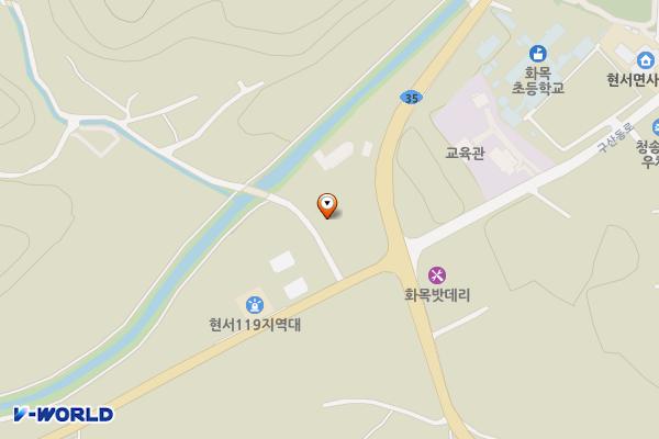 복지회관 옆(수세식) 위치 지도 — 경상북도 청송군 현서면 청송로 1151, 현서면복지타운