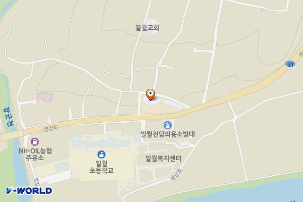 일월면사무소 위치 지도 — 경상북도 영양군 일월면 영양로 2419