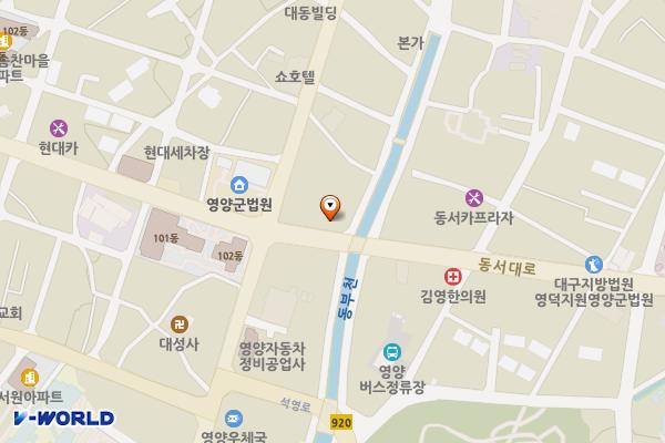 청송영양축협 위치 지도 — 경상북도 영양군 영양읍 동서대로 43