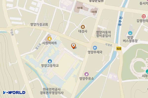 어울림터:마당 위치 지도 — 경상북도 영양군 영양읍 팔수로 544-1