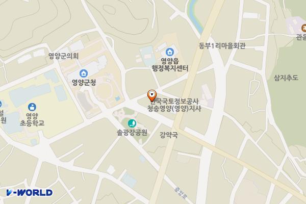 영양군 선거관리위원회 위치 지도 — 경상북도 영양군 영양읍 군청길 46