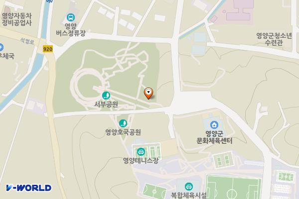 호국공원공중화장실 위치 지도 — 경상북도 영양군 영양읍 군민회관길 42-6