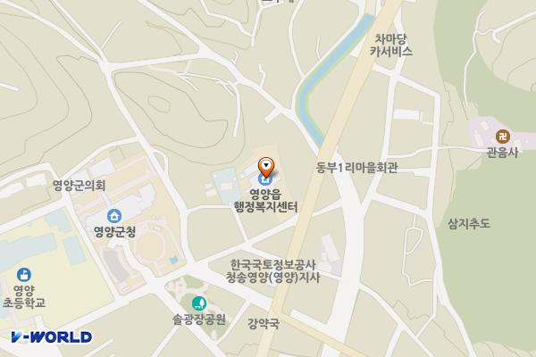 영양읍사무소 위치 지도 — 경상북도 영양군 영양읍 군청길 53