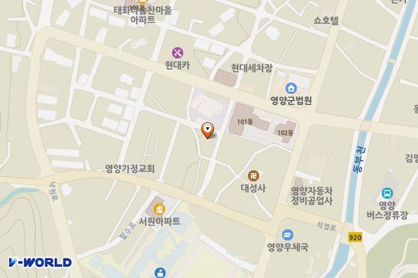 키즈카폐 위치 지도 — 경상북도 영양군 영양읍 팔수로1길9