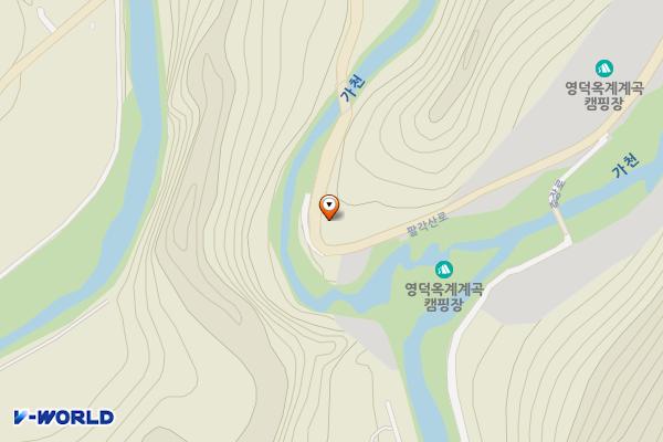 옥계리 옥계1교 부근(침수정 뒤) 위치 지도 — 경상북도 영덕군 달산면 옥계리 27-3