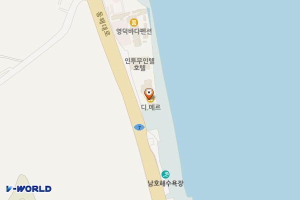 남호해수욕장 위치 지도 — 경상북도 영덕군 남정면 남호리 21-1