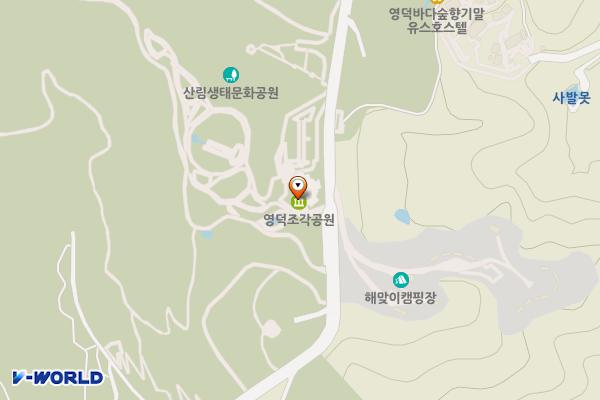 영덕군 시설체육사업소(해맞이공원) 위치 지도 — 경상북도 영덕군 영덕읍 해맞이길 254-70