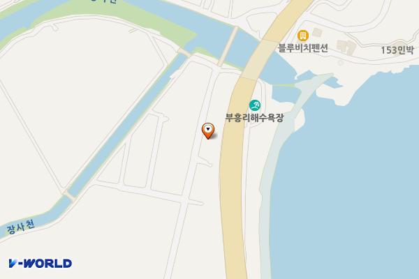 부흥해수욕장 위치 지도 — 경상북도 영덕군 남정면 장사리 2-2