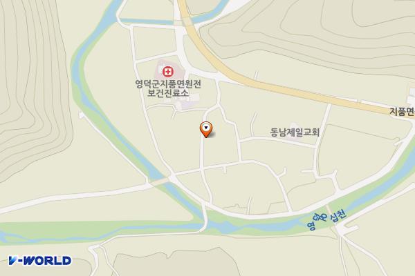 원전리 마을회관 옆 위치 지도 — 경상북도 영덕군 지품면 원전리 409