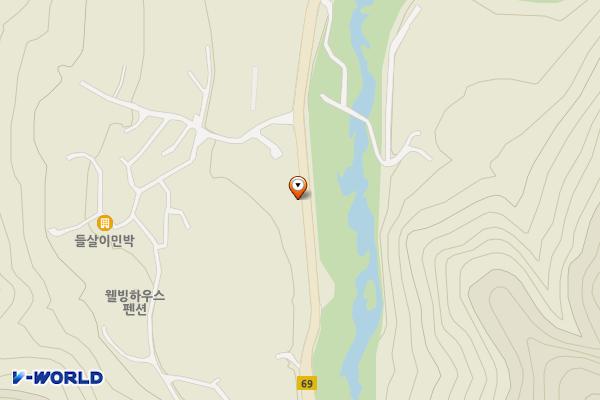 옥산3리 마을 앞 위치 지도 — 경상북도 영덕군 달산면 옥산리 857