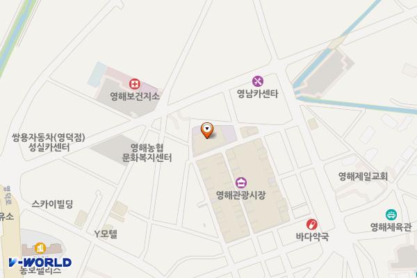 성내5리 정기시장 내 위치 지도 — 경상북도 영덕군 영해면 예주시장5길 21