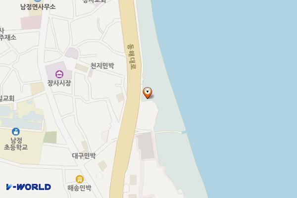 장사해수욕장(솔밭) 위치 지도 — 경상북도 영덕군 남정면 장사리 67-66