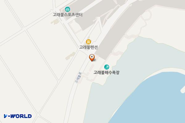 고래불해수욕장 돛단배모양 위치 지도 — 경상북도 영덕군 병곡면 고래불로 394