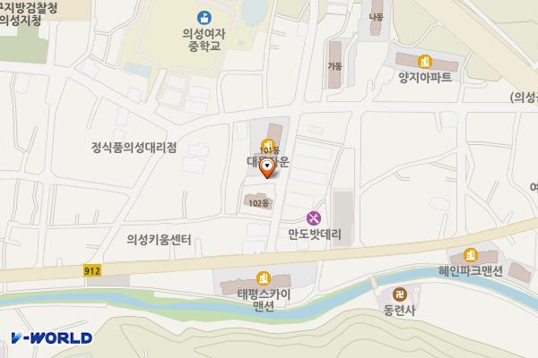대동길공영주차장 위치 지도 — 경상북도 의성군 의성읍 상리리 695-7