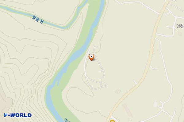 산성계곡 생태공원 내 위치 지도 — 경상북도 영덕군 달산면 옥산리 516