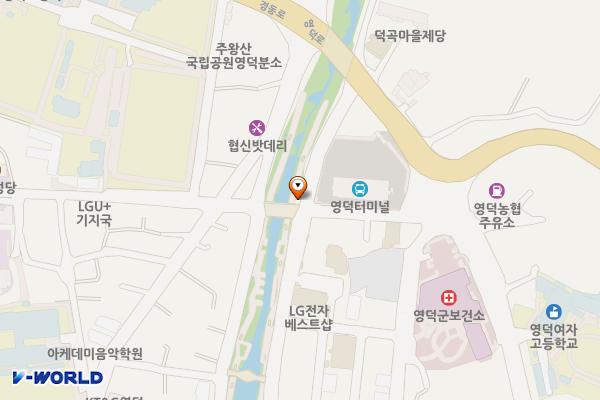 덕곡리 영덕 택시부 옆 위치 지도 — 경상북도 영덕군 영덕읍 군청길 68