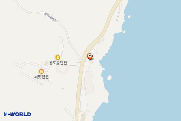 창포리 해양청소년수련원 옆 위치 지도 — 경상북도 영덕군 영덕읍 영덕대게로 910