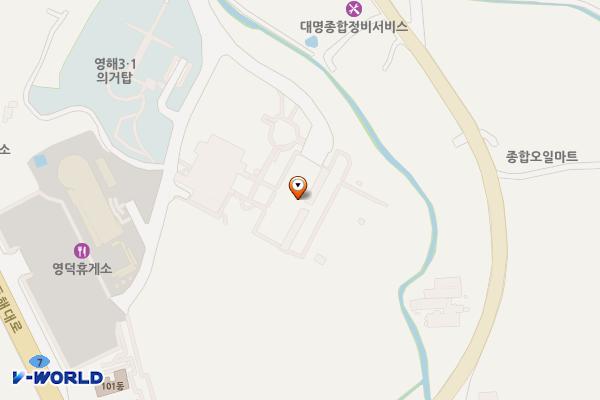 예주문화예술회관 테마공원내 위치 지도 — 경상북도 영덕군 영해면 성내리 859-2
