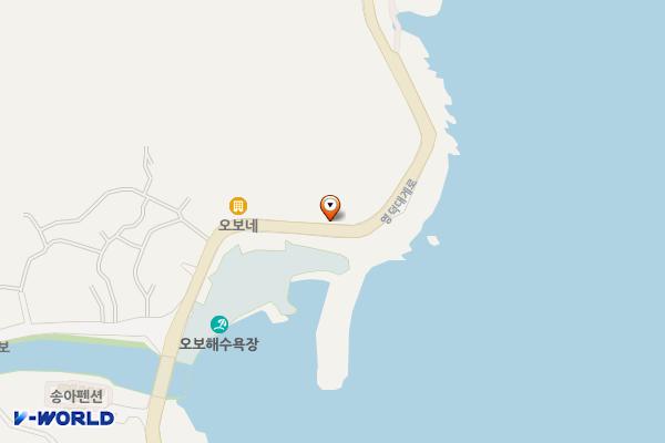오보리 방파제 도로변 위치 지도 — 경상북도 영덕군 영덕읍 영덕대게로 1225