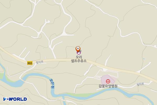 오리셀프주유소 위치 지도 — 경상북도 청도군 각북면 헐티로 1240