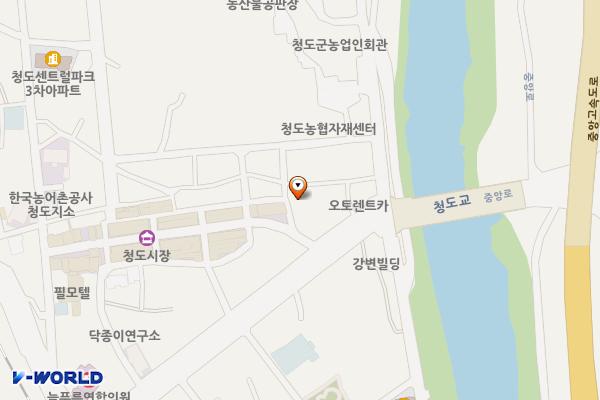 시장화장실(쌀전) 위치 지도 — 경상북도 청도군 청도읍 고수리766-17